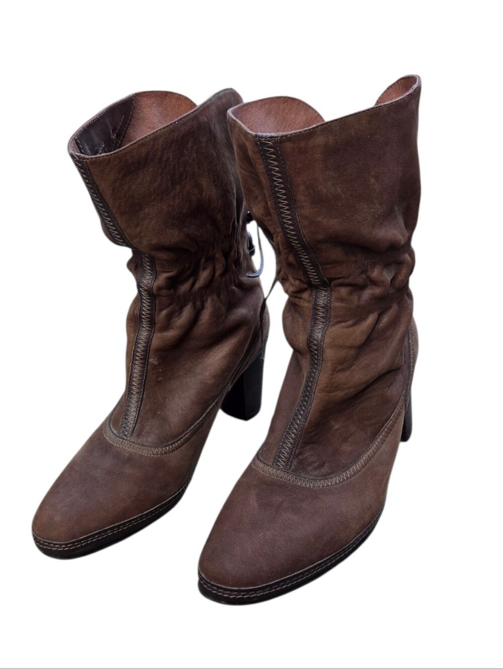 Clarks Artisan Tralee Brown Leather Mid-Calf Boots for Women Size 8.5